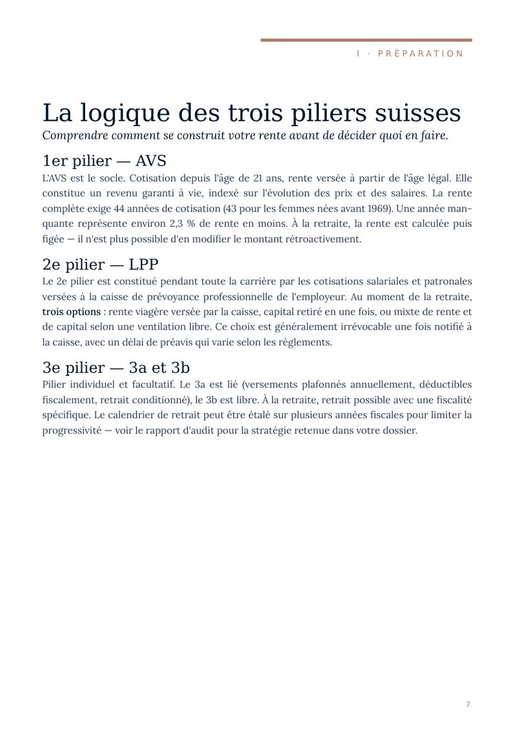 La logique des trois piliers